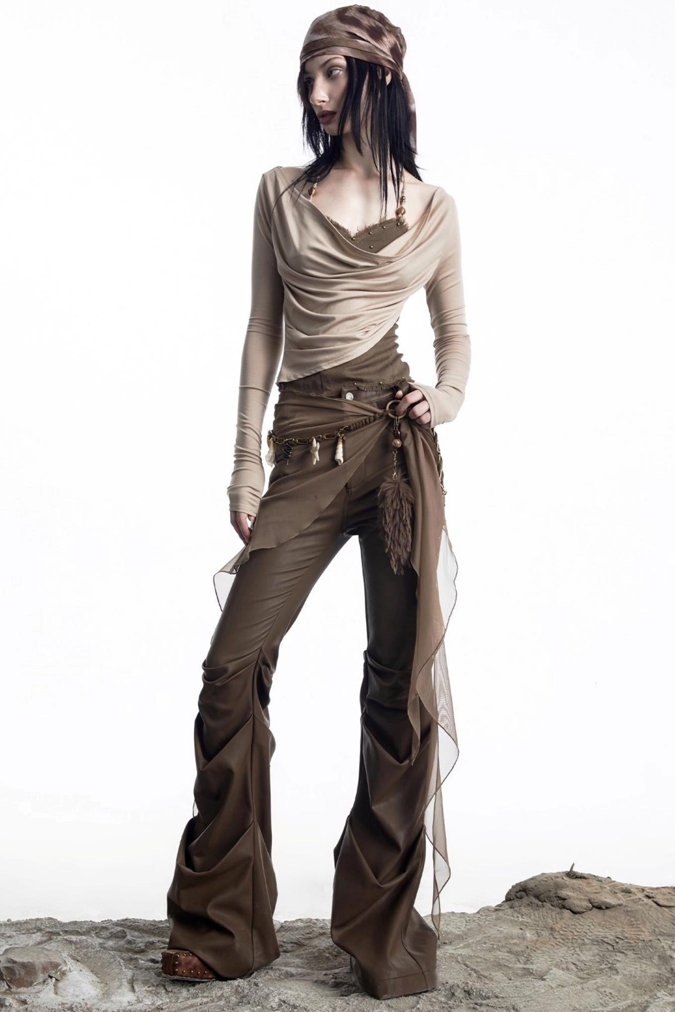 Fake Two Halterneck Swing Top