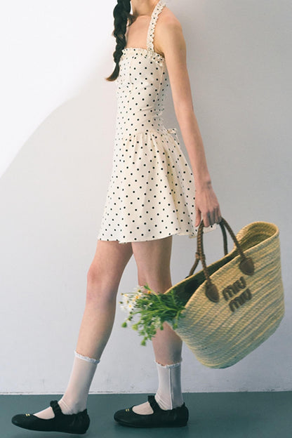 Summer Polka Dot Sheath Dress
