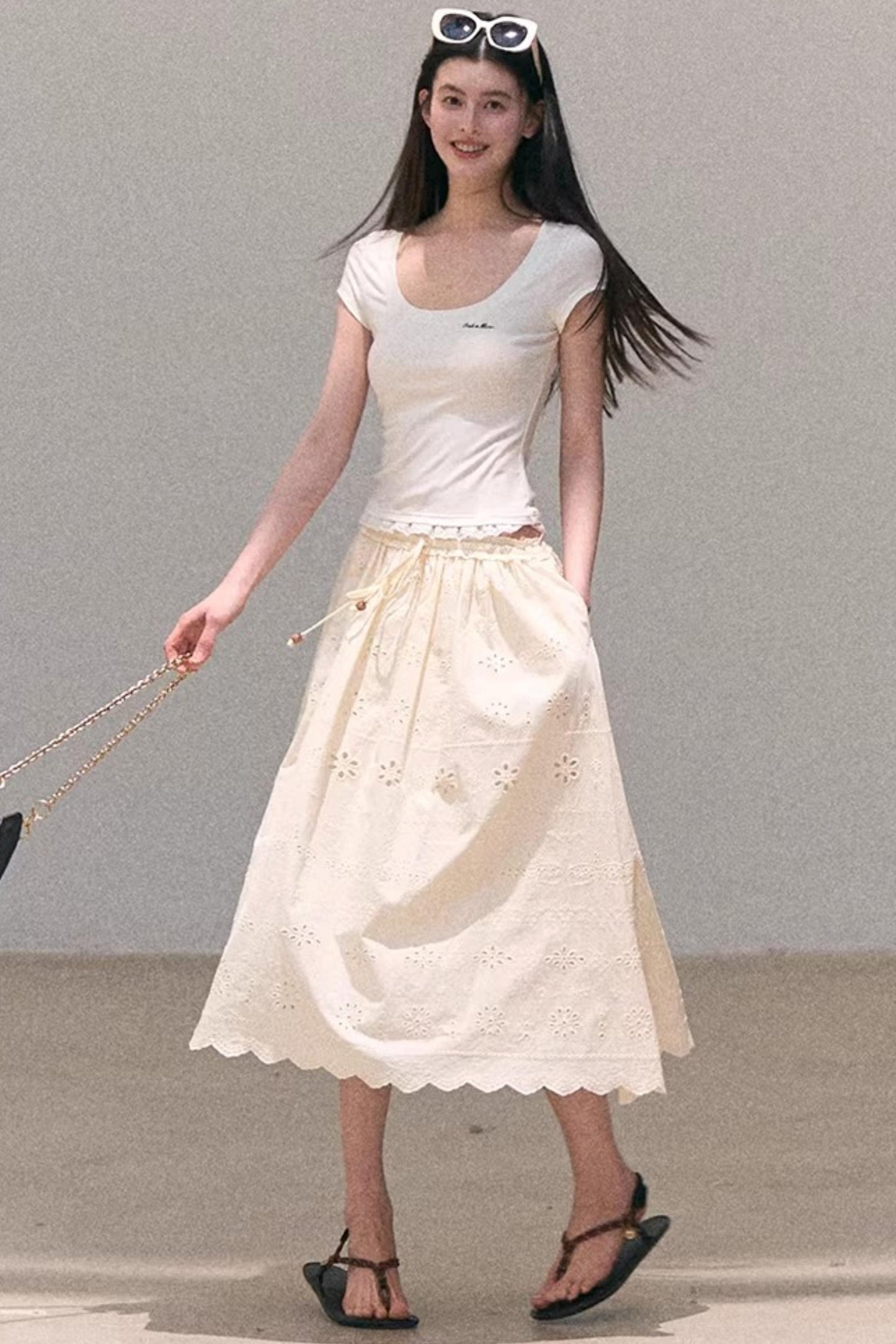 Lace Bohemian Short-Sleeve T-Shirt