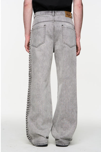 Relaxed Straight Denim Trousers