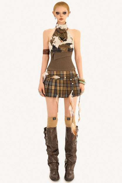 Retro Furry Halter Top