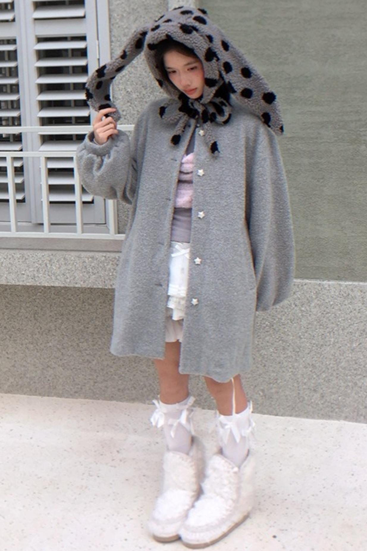 Happy Polka Dot Rabbit Ears Bow Hat