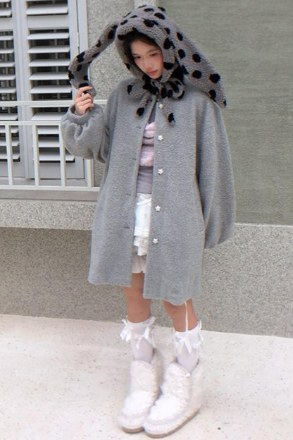 Happy Polka Dot Rabbit Ears Bow Hat