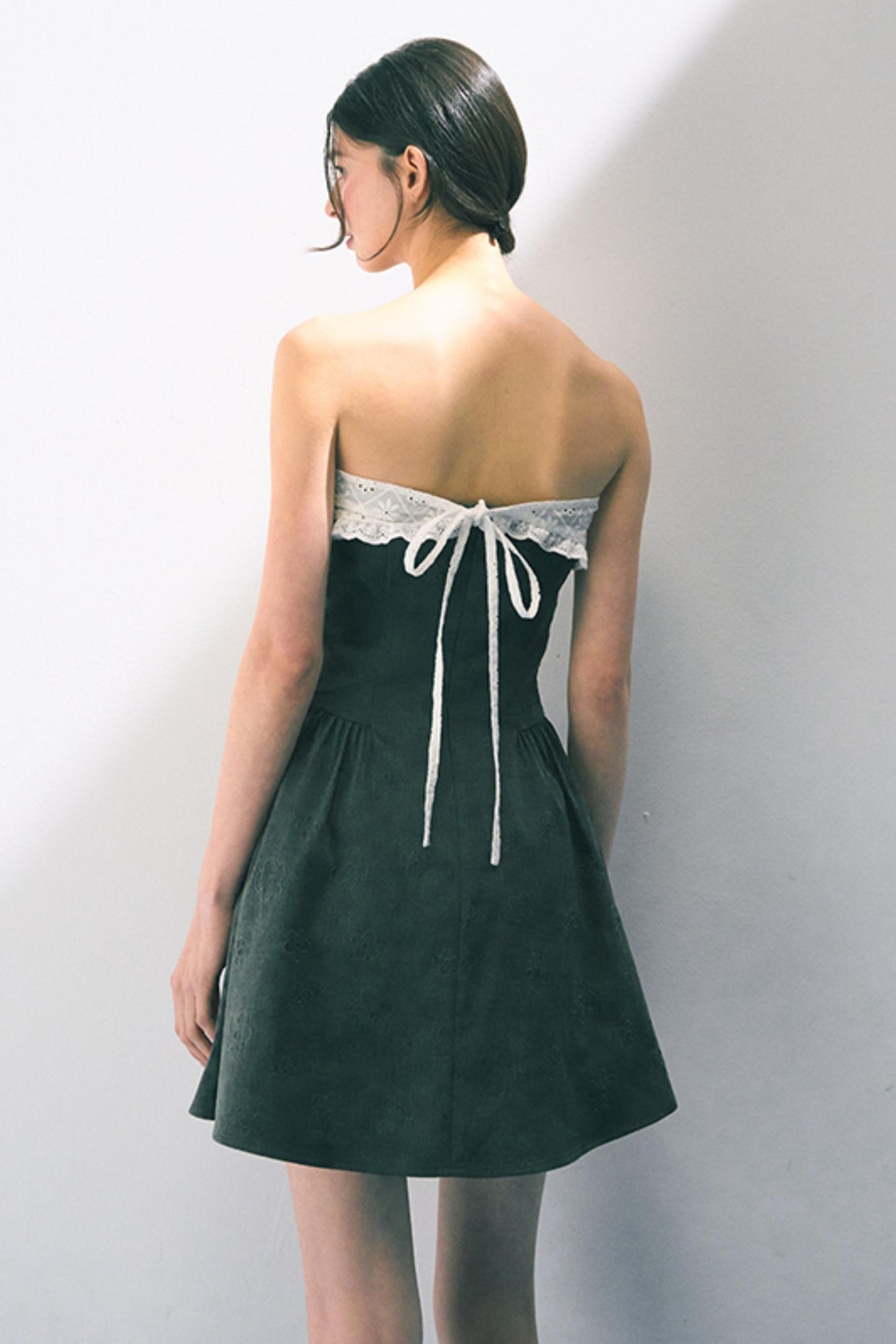 Textured Lace Panel Dress