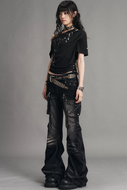Street Punk Flared Jeans
