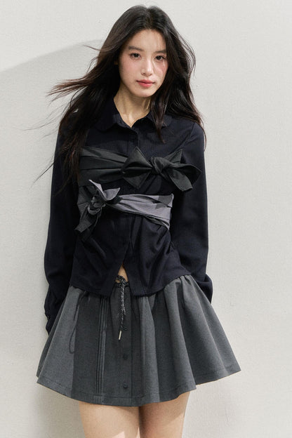 Butterfly Strap Long-Sleeved Shirt