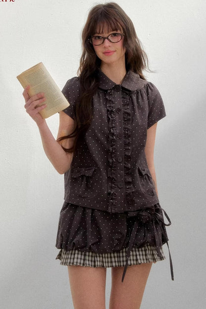 Orderly Wave Floral Skirt Set-Up