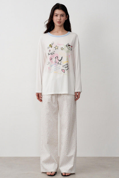 Childlike Floral Two Piece Outfit Set-Up