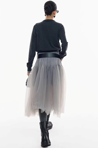 Holiday Edition Smoky Gray Tulle Skirt
