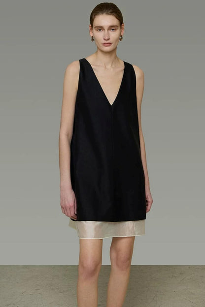 Color-Blocked Midi Dress