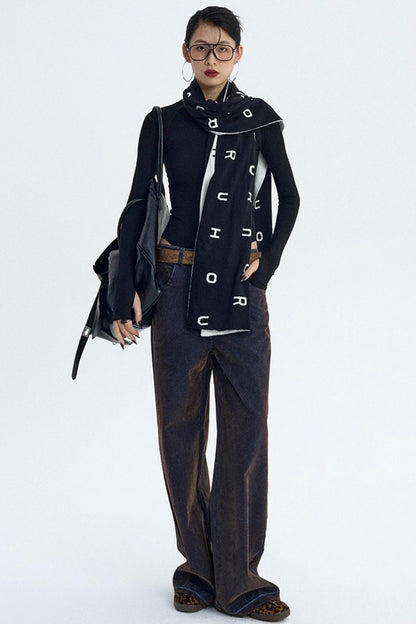 Distressed Velvet Winter Pants