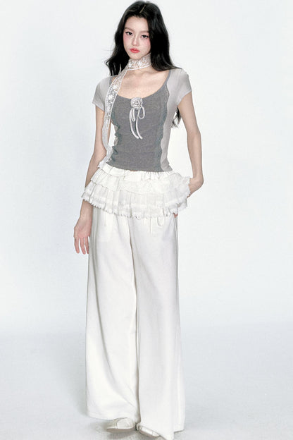 Color Clash Knit Tee