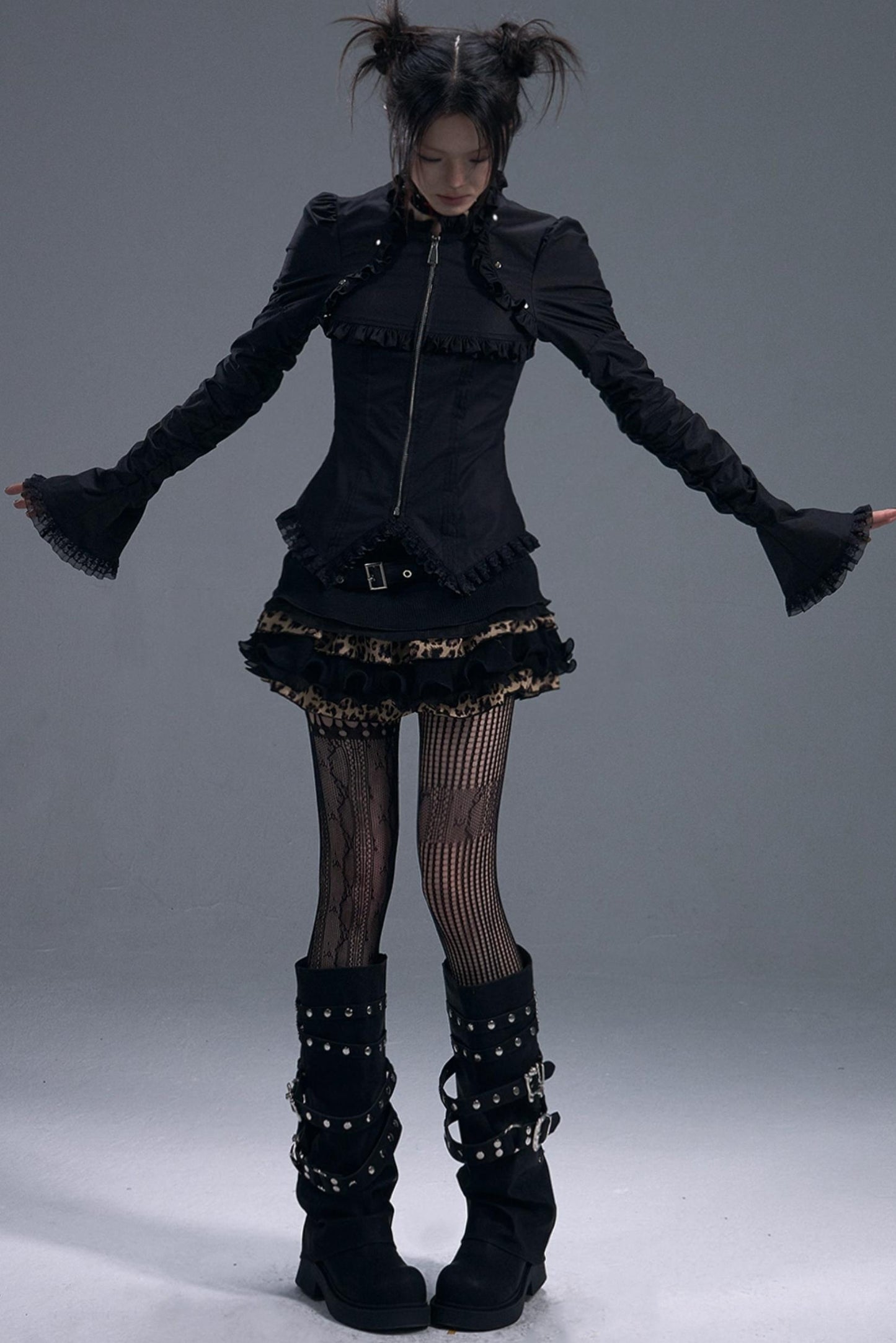 Gothic Vintage Lace Bell Sleeves Top