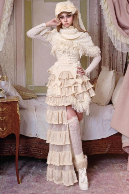 Lace Cake Irregular Multi-Layer Skirt