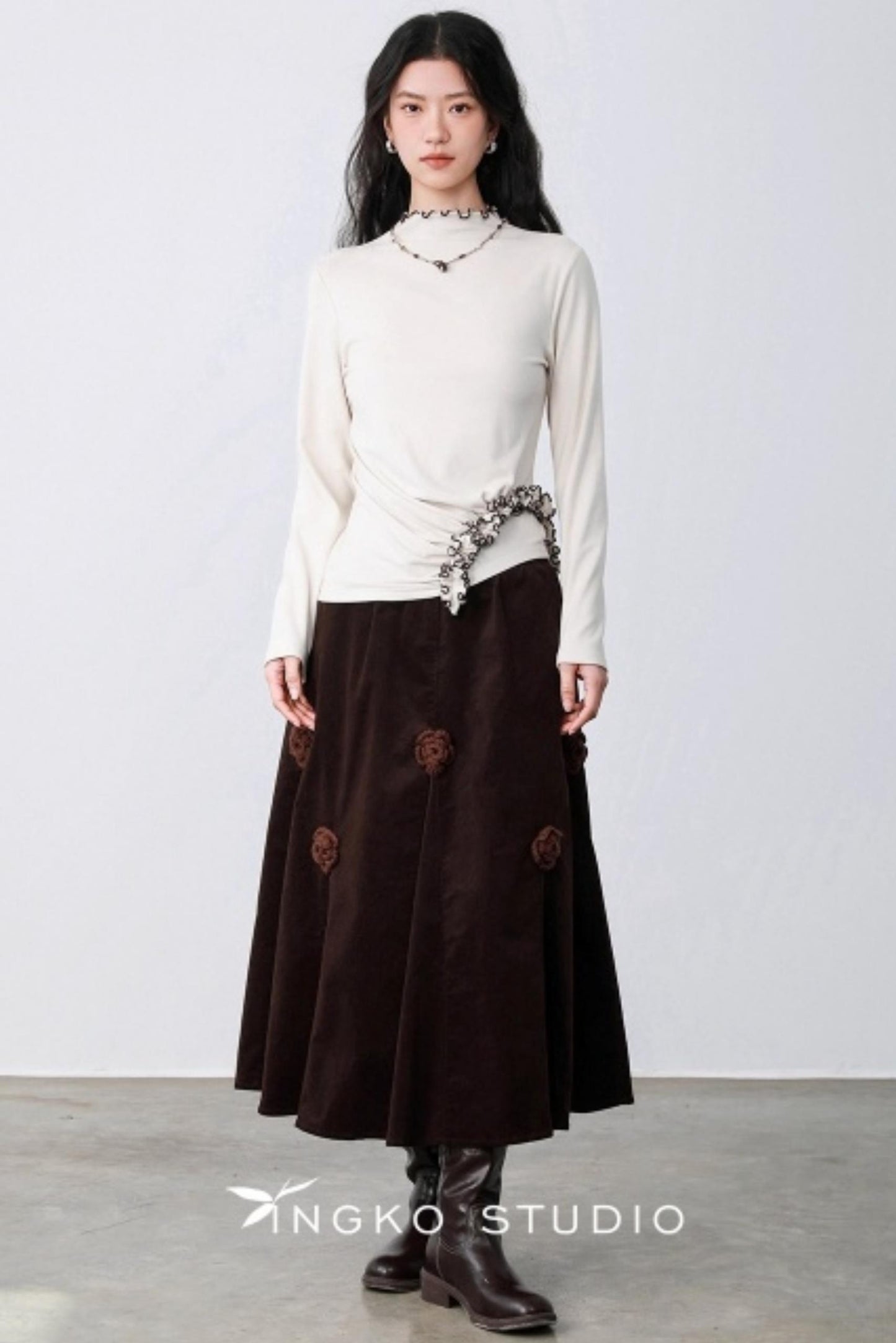 Mica White Ruffled Top