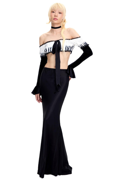 Piano Style Bandeau Top