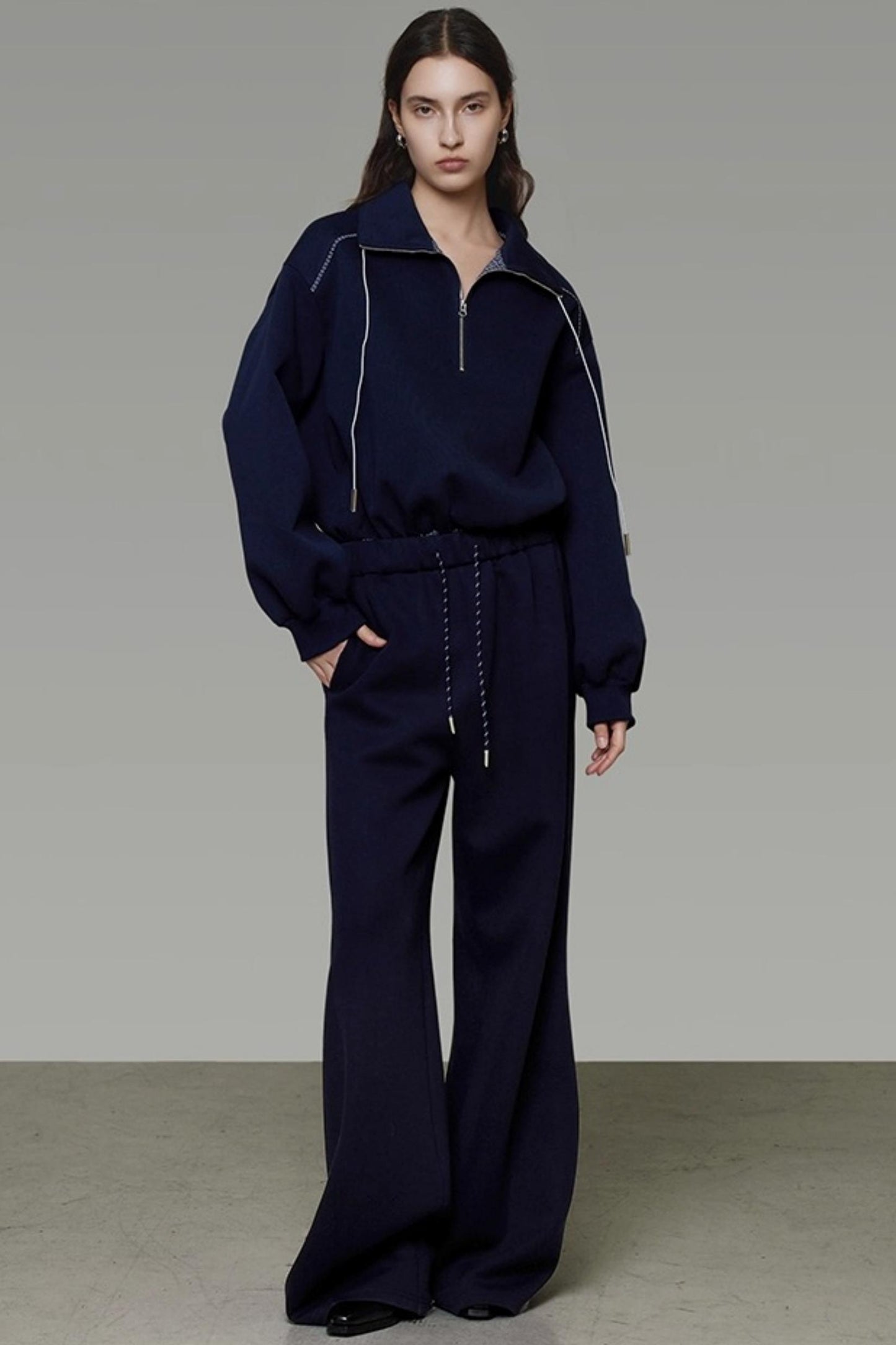 Autumn Drape Slimming Wide-Leg Pants