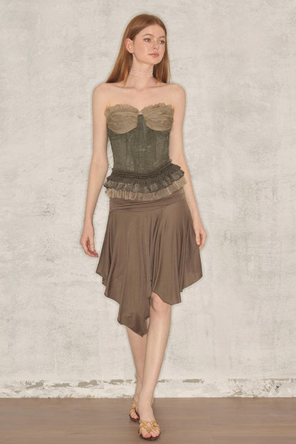 Chic Asymmetrical Midi Skirt