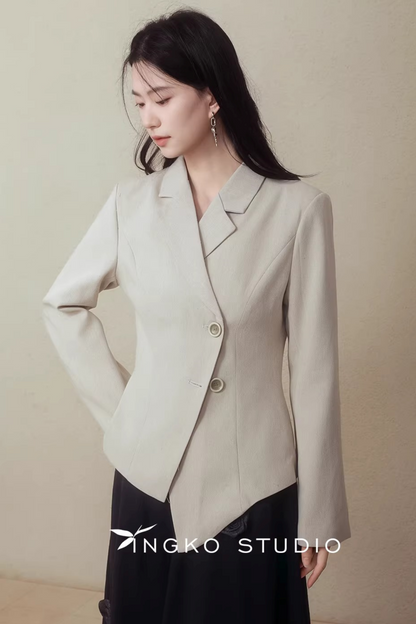 Asymmetrische Hanfband-Jacke