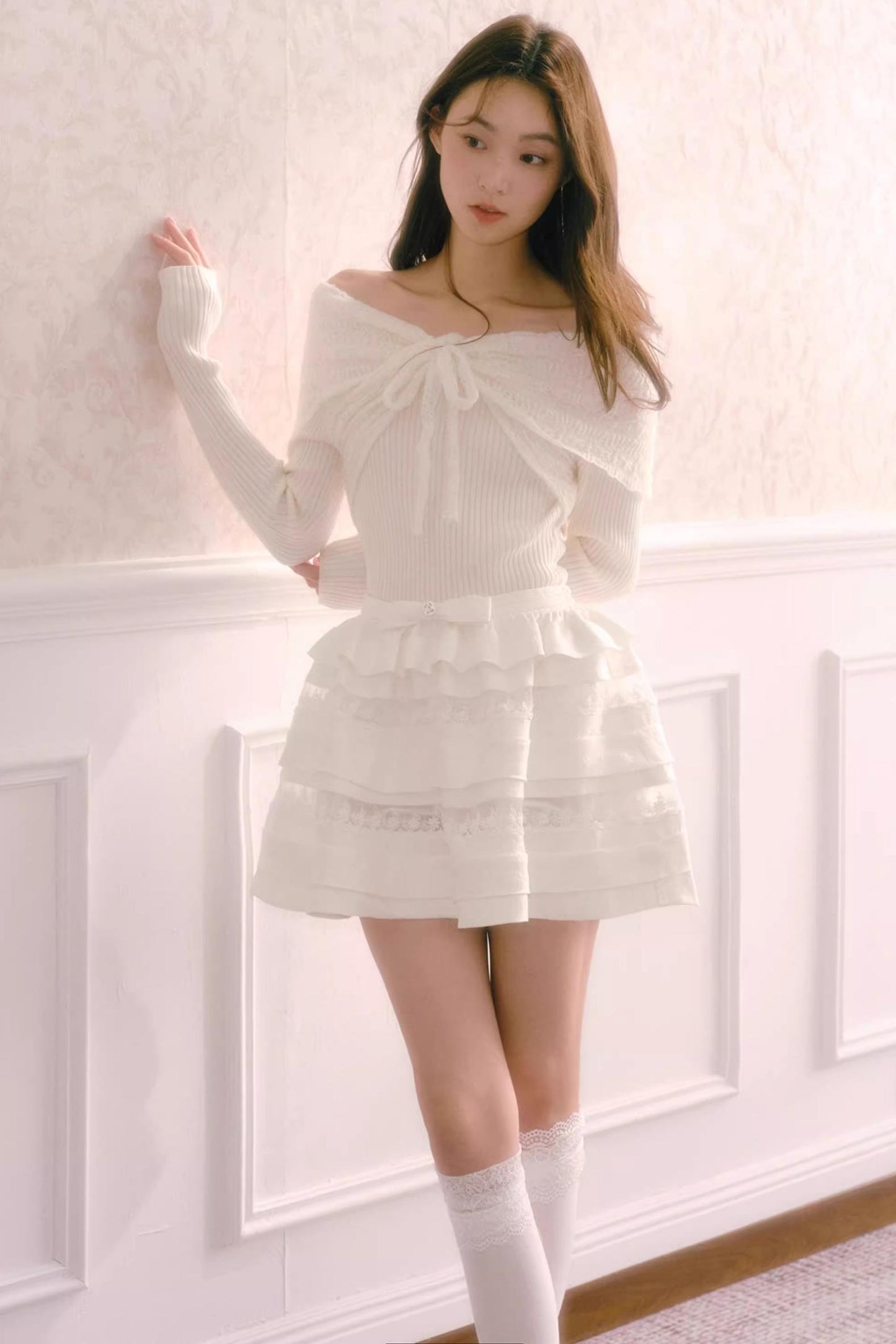 Textured Rose Puffy Skirt