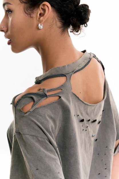 Spoiled Aesthetic Distressed Baggy T-shirt