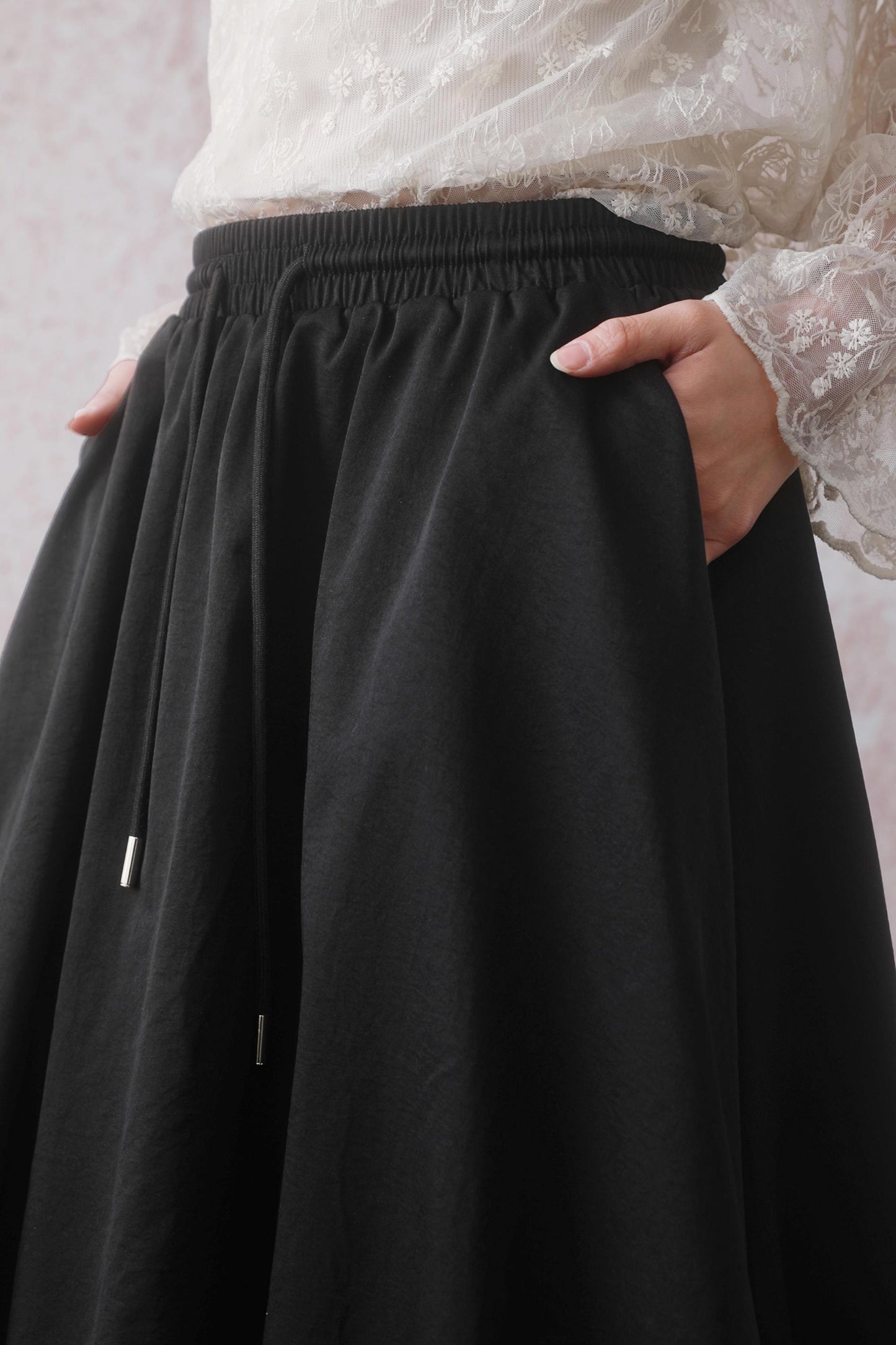 Vintage Black High-Waist Skirt