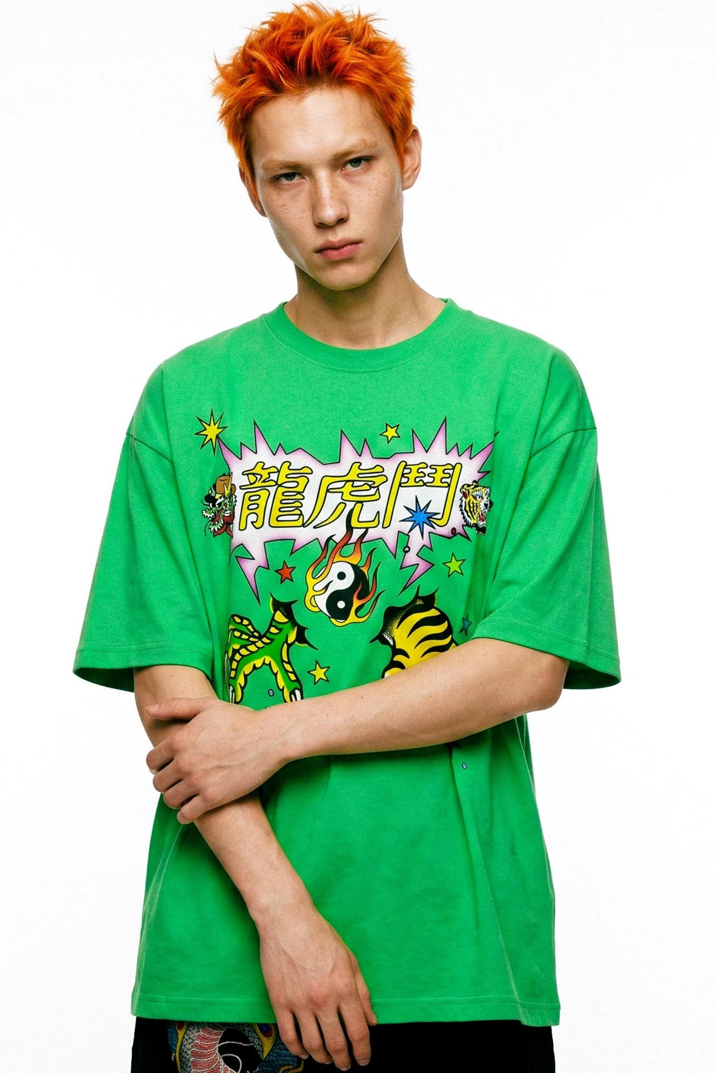 Drachen-Tiger-Hip-Hop-Oberteil