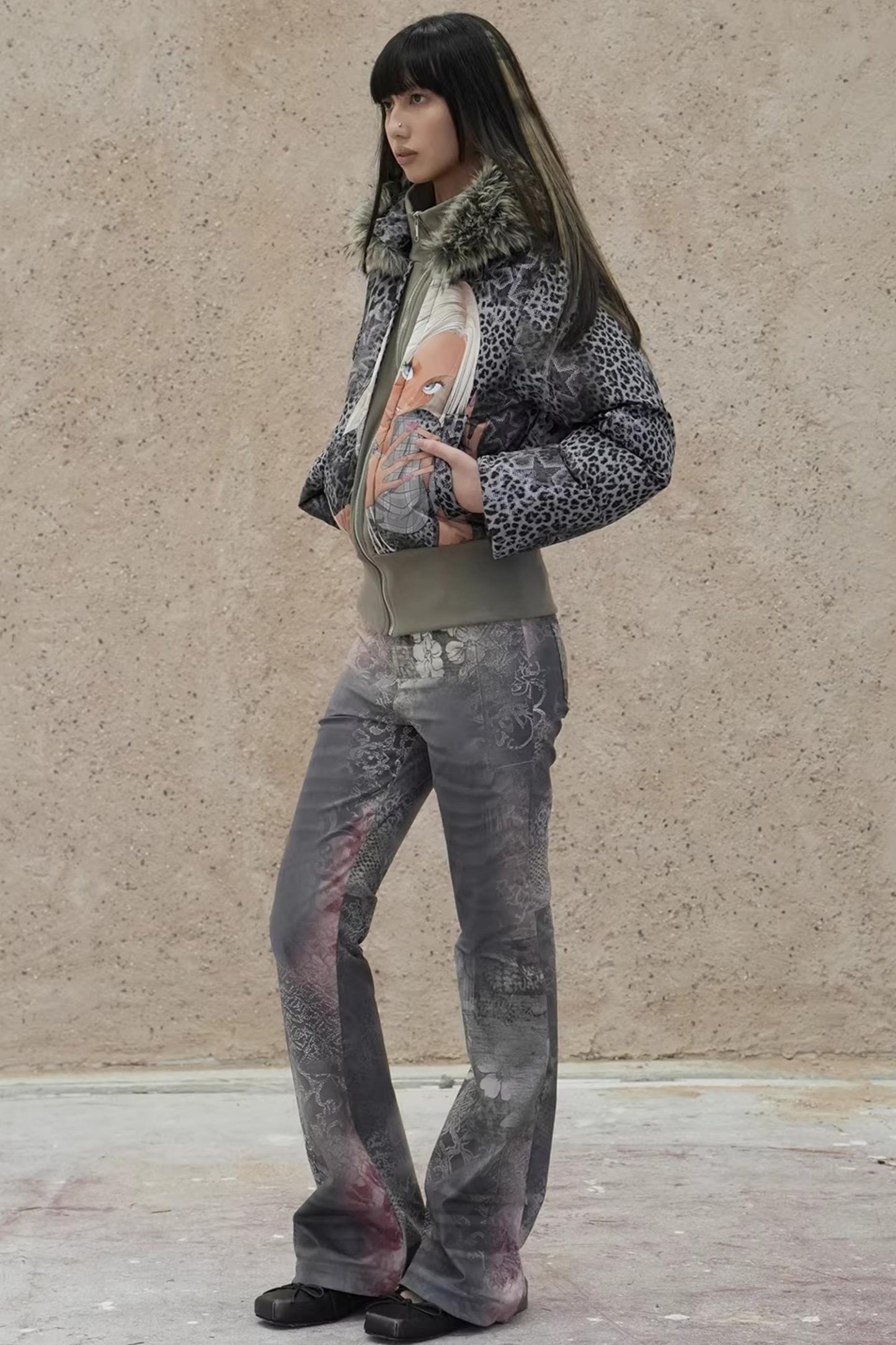 Retro Floral Corduroy Pants