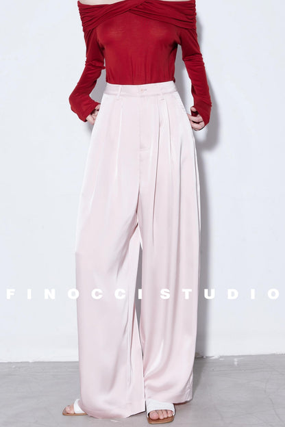Breeze Pleat Wide-Leg Pants