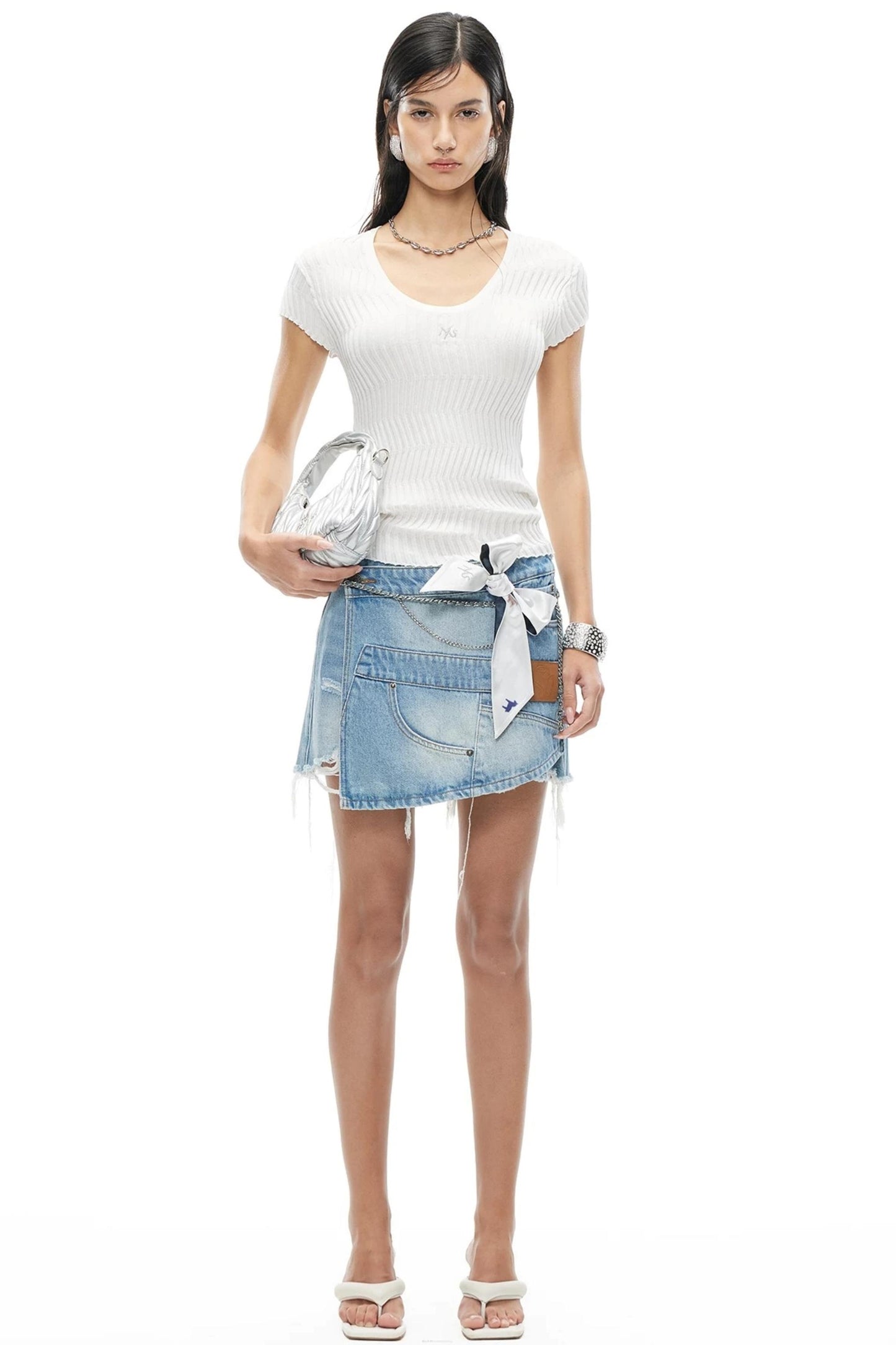 Silk-Cotton Knit Top
