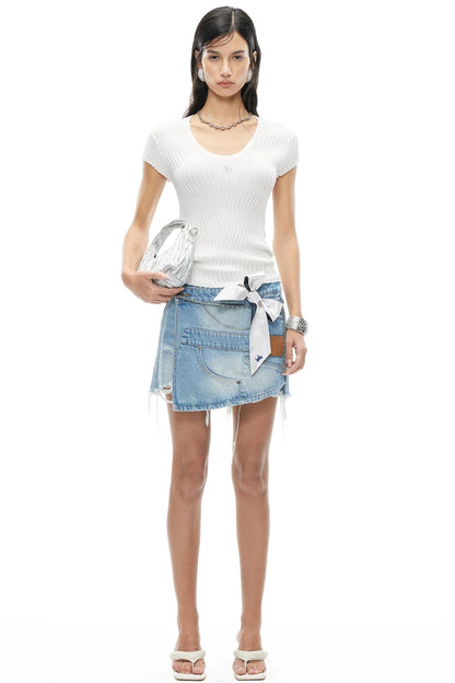 Silk-Cotton Knit Top