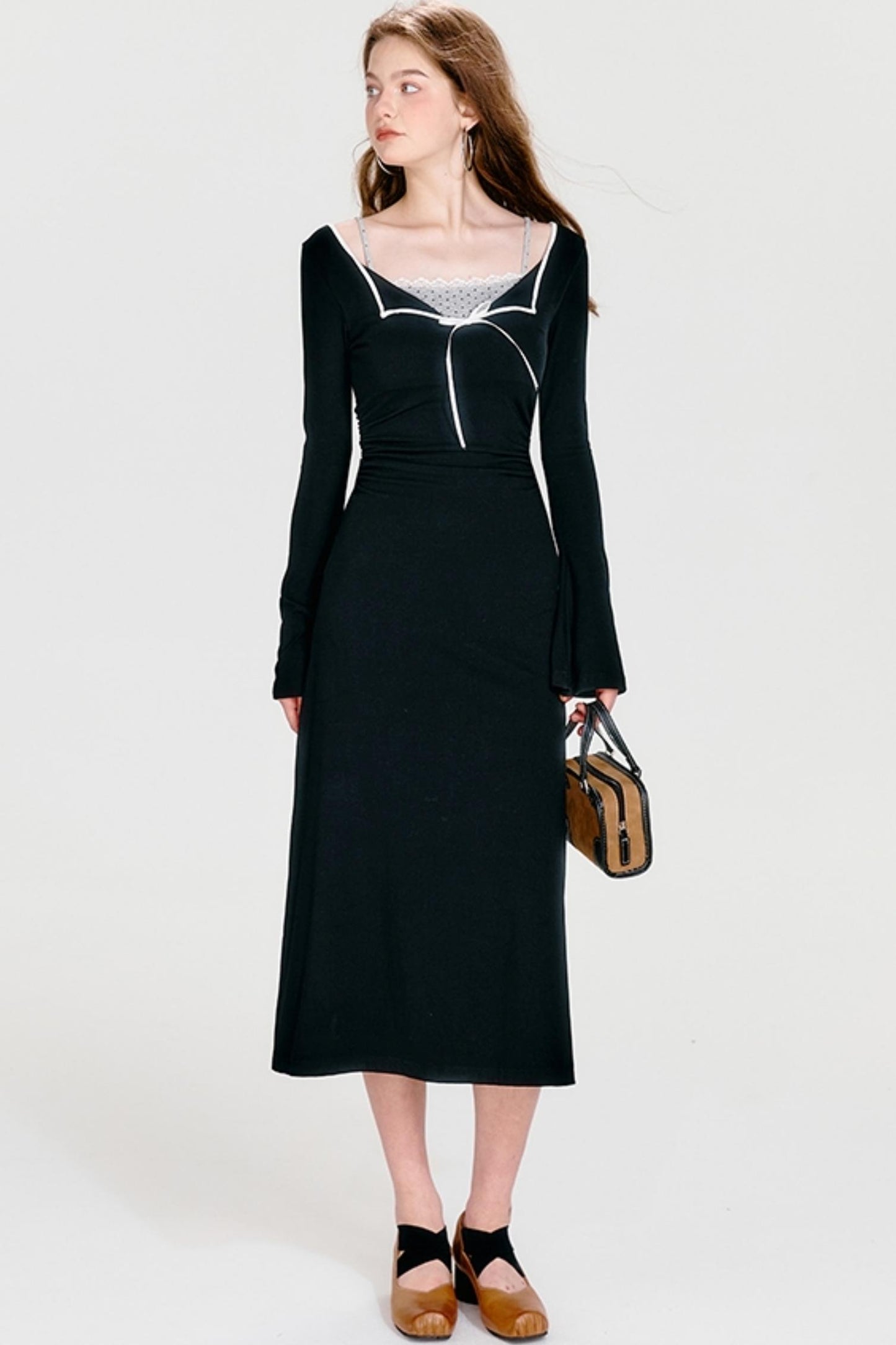 Black Knit Maxi Dress