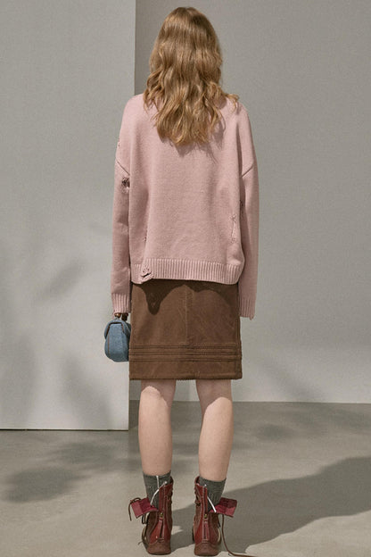 Winter Straight Leather Skirt