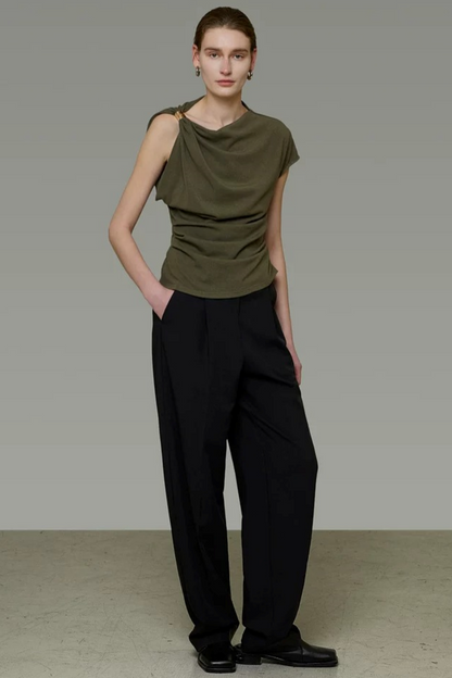 Unspoken Twist Knot Blouse