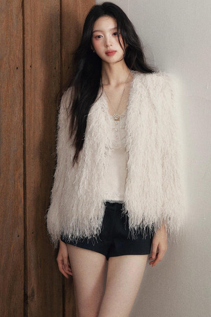 Beige Acetate Lace Camisole