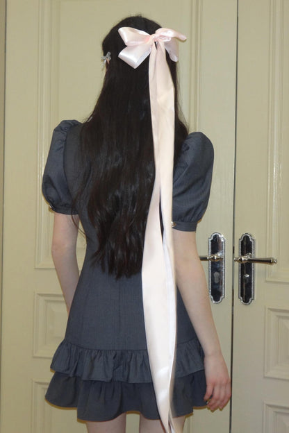 Lace Bubble Sleeve Dress