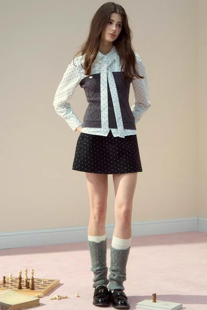 Collegiate Dot Pleats Set-Up