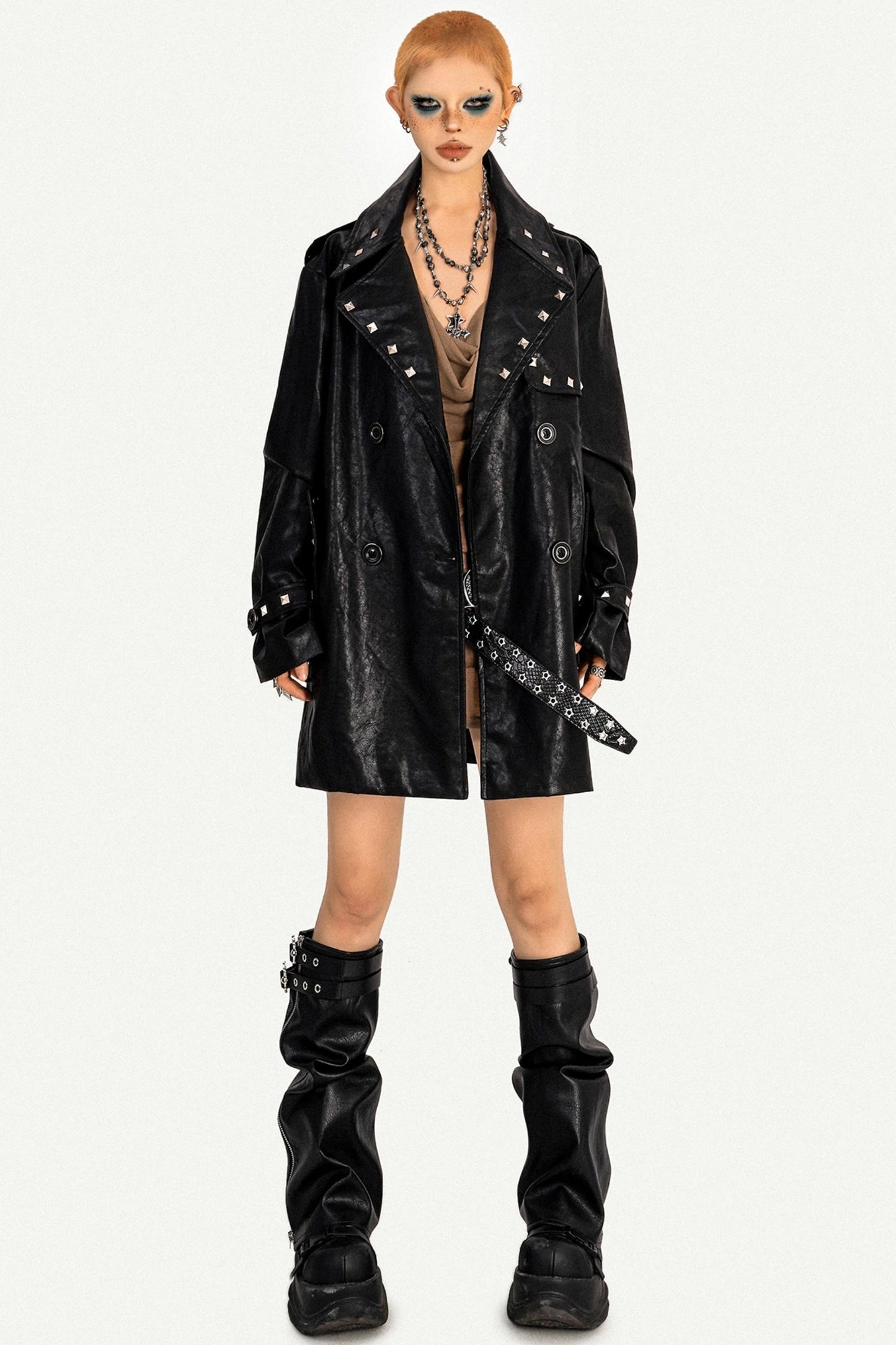 Spice Girl Studded Leather Jacket