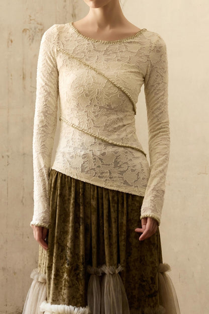 Slim Jacquard Knit Base Layer Top