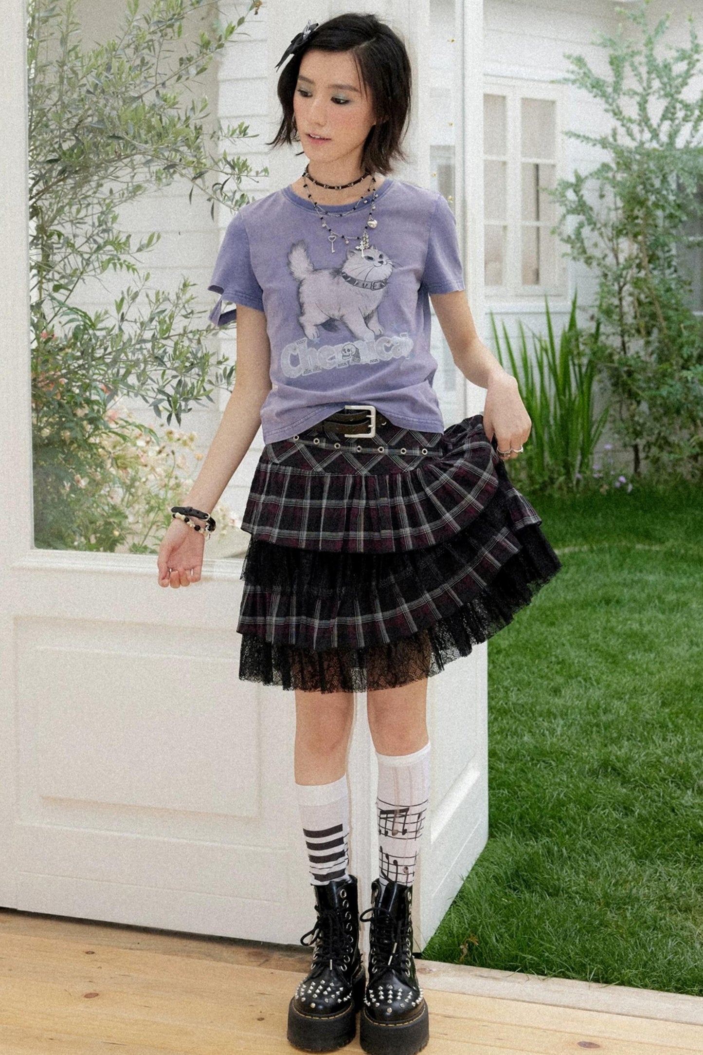 Retro Short Cake Skirt
