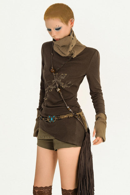 High Flip Collar T-Shirt