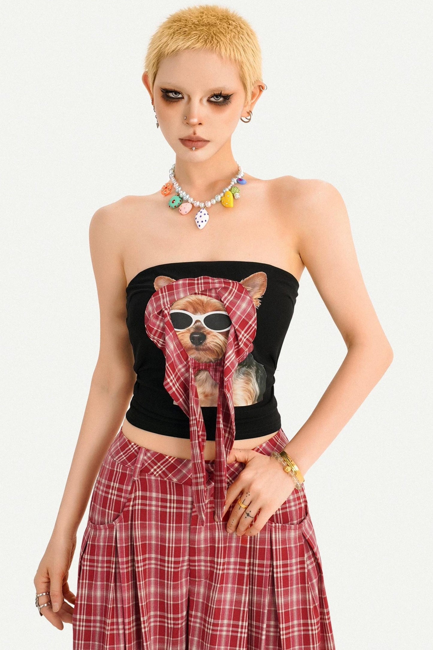 Sweet Spicy Plaid Vest Set-Up