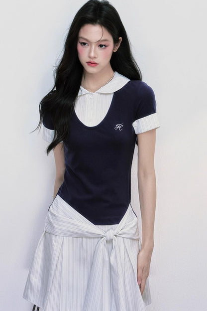 Chic Lycra Two-Piece Dress