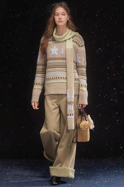 Gingerbread Fair Isle Sweater Set