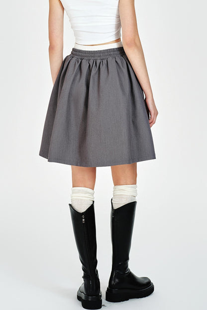 Color Collision Suit Skirt