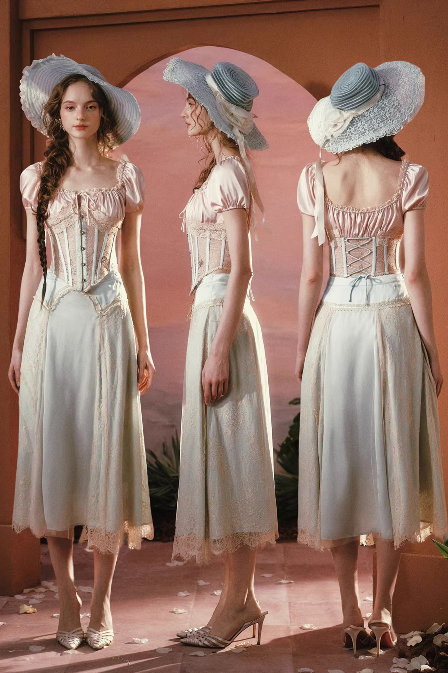 Lacemade Satin Corset Set-Up