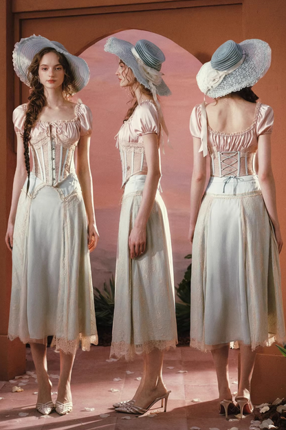Lacemade Satin Corset Set-Up