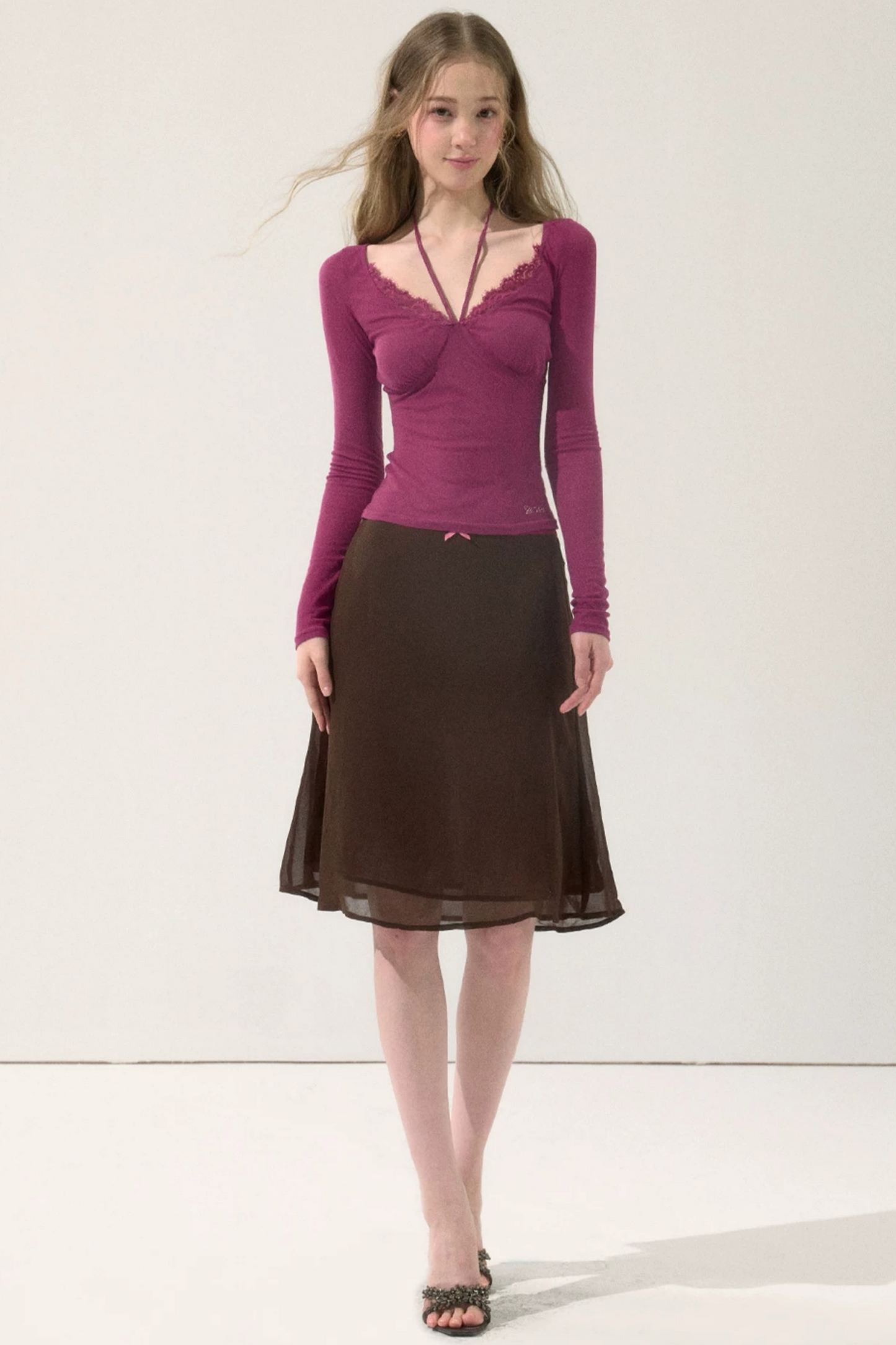 Vintage Drapey Chiffon Skirt