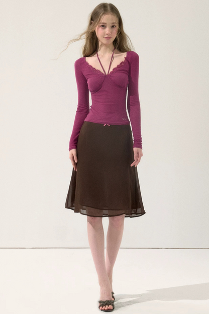 Vintage Drapey Chiffon Skirt