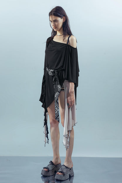 Ruffle Off-Shoulder Tee